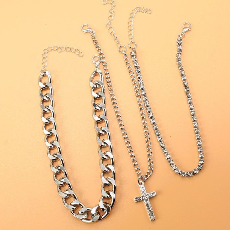ゴールドチェーン アンクレット 3本セット アンクレット 3本セット レディース アクセサリー チェーン ライン