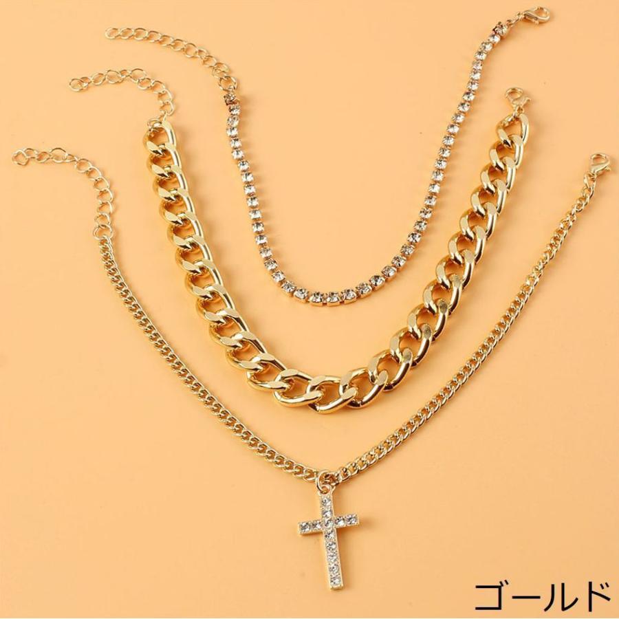 ゴールドチェーン アンクレット 3本セット アンクレット 3本セット レディース アクセサリー チェーン ライン
