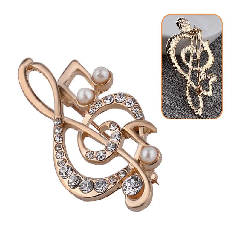 ブローチ ピンブローチ アクセサリー レディース 女性 音符 ト音記号 ラインストーン パール調 ゴールドカラー かわいい Acc プラスナオyahoo 店 通販 Yahoo ショッピング