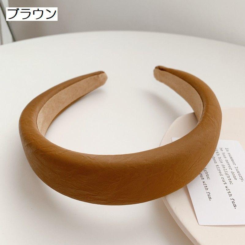 カチューシャ 幅広 レディース 女性用 婦人 ヘアアクセサリー C型ヘアバンド ボリューム 太め レザー調 上品 エレガント おしゃれ かわいい 普段|plusnao|14