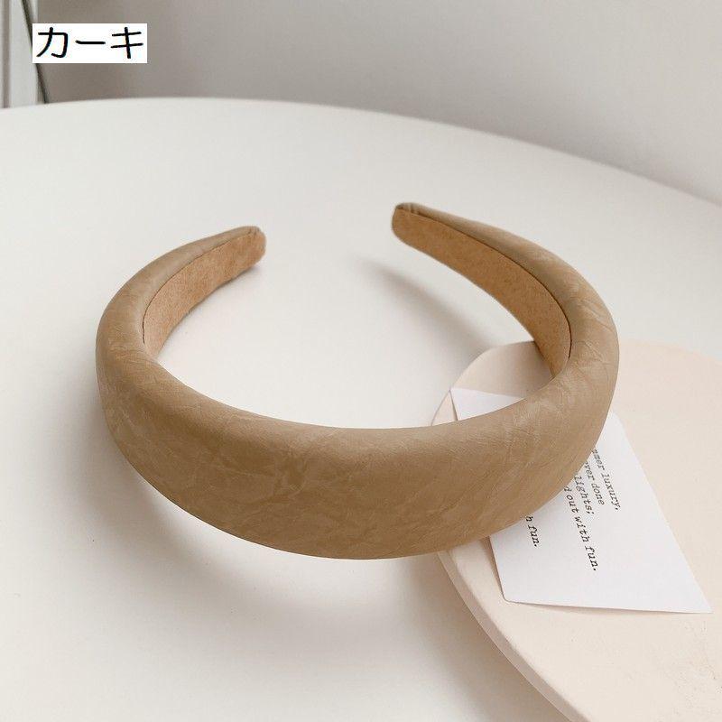 カチューシャ 幅広 レディース 女性用 婦人 ヘアアクセサリー C型ヘアバンド ボリューム 太め レザー調 上品 エレガント おしゃれ かわいい 普段|plusnao|06