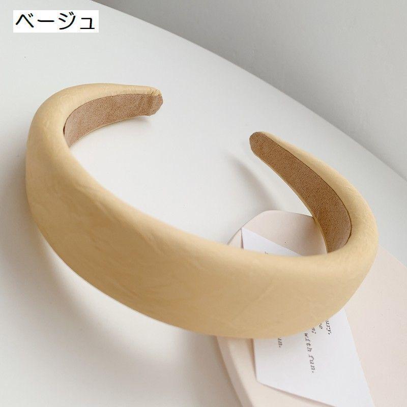 カチューシャ 幅広 レディース 女性用 婦人 ヘアアクセサリー C型ヘアバンド ボリューム 太め レザー調 上品 エレガント おしゃれ かわいい 普段|plusnao|07