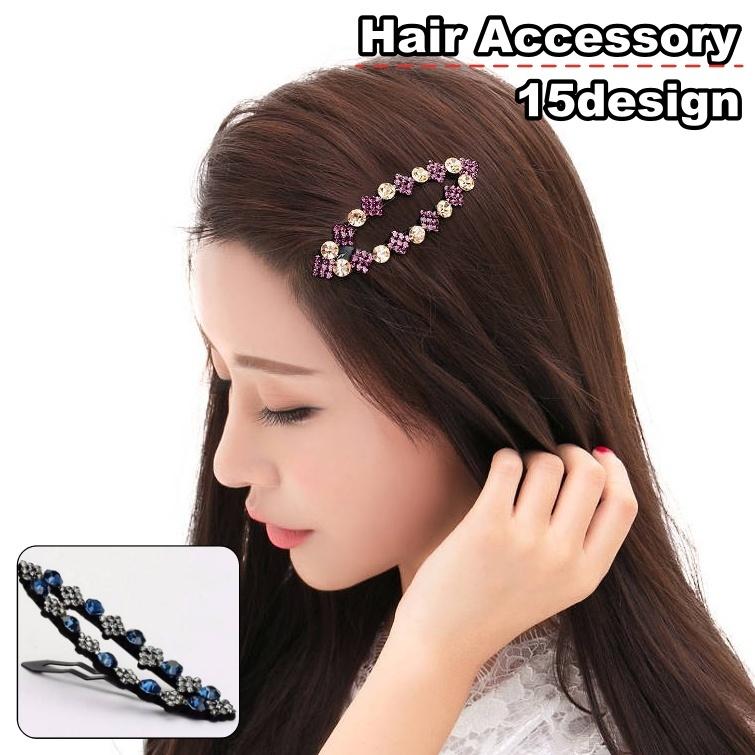 ヘアピン パッチン留め ヘアアクセサリー レディース ラインストーン