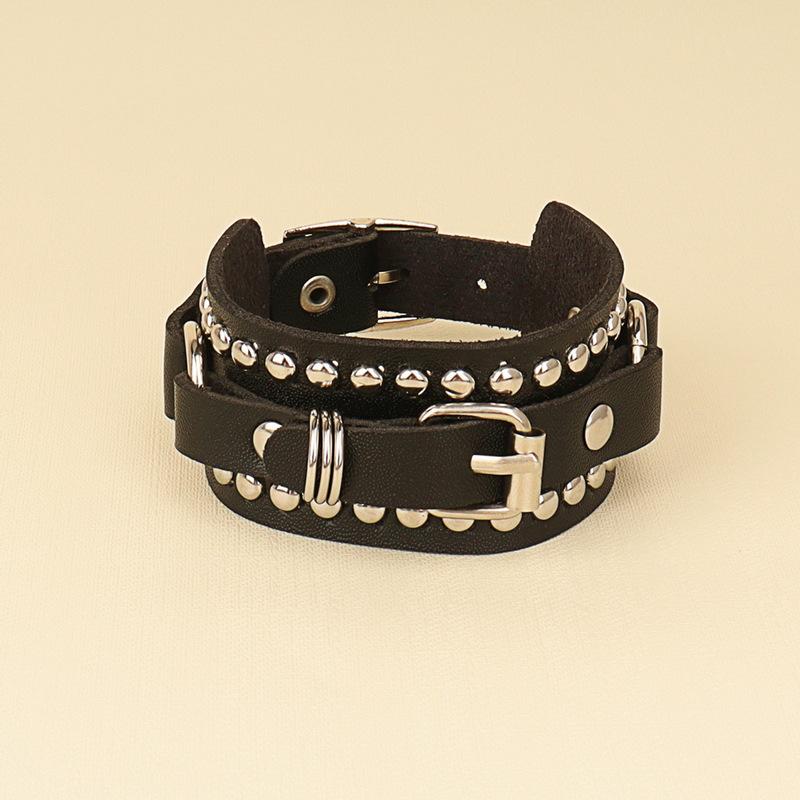 ナナフシ　レザー　スタッズ　ベルト　ブレスレット　ハンドメイド ナナフシ レザー スタッズ ベルト ブレスレット ハンドメイド