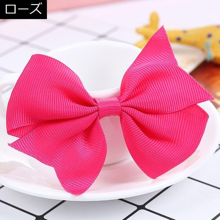 【T-248】ロゴヘアリボン　キッズヘアゴム　キッズヘアリボン T-248】ロゴヘアリボンキッズヘアゴムキッズヘアリボン