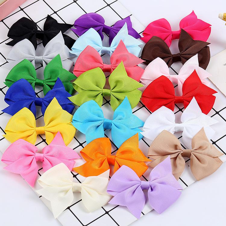 T-248】ロゴヘアリボンキッズヘアゴムキッズヘアリボン