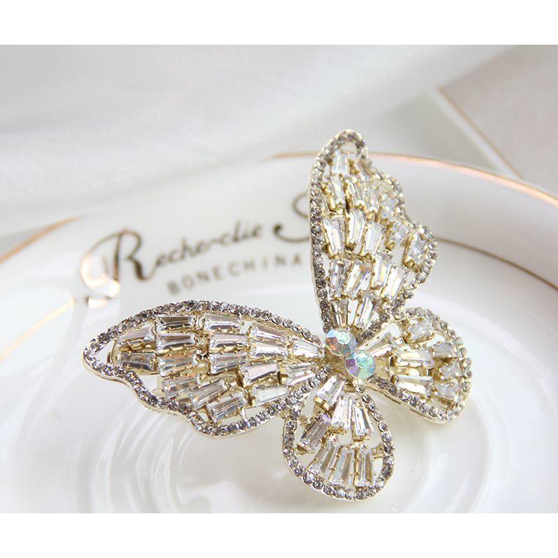 ラインストーン バレッタ 蝶々 アレクサンドルドゥパリ バレッタ 蝶々