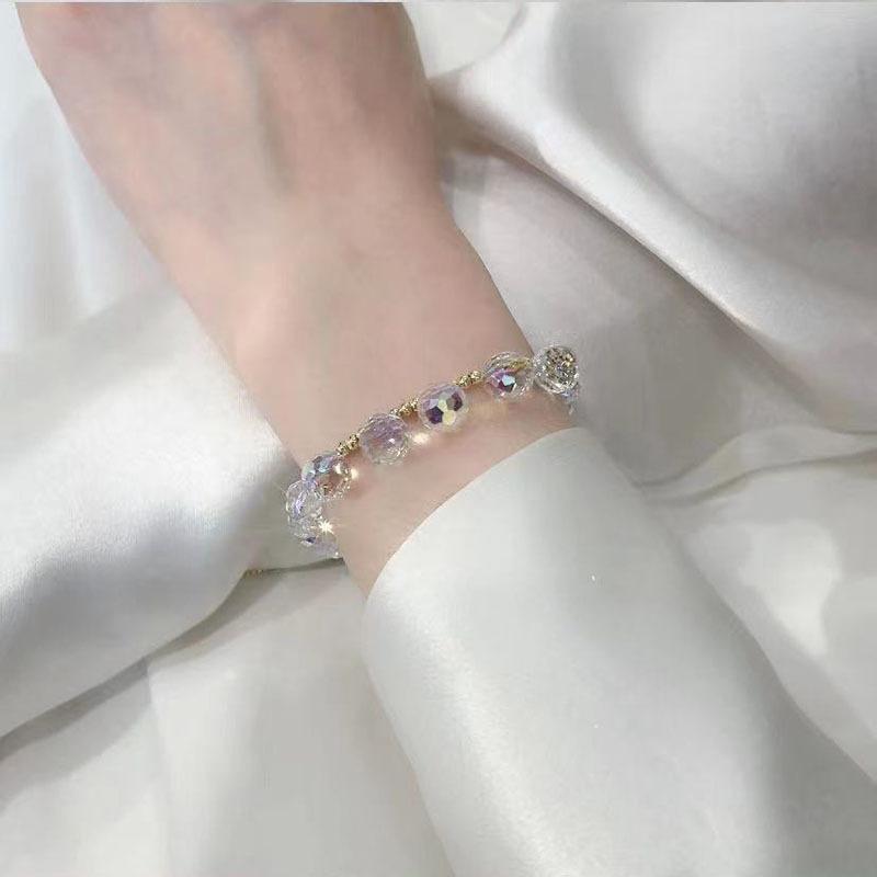 ブレスレット レディース アクセサリー クリスタル風 水晶風 ストーン 