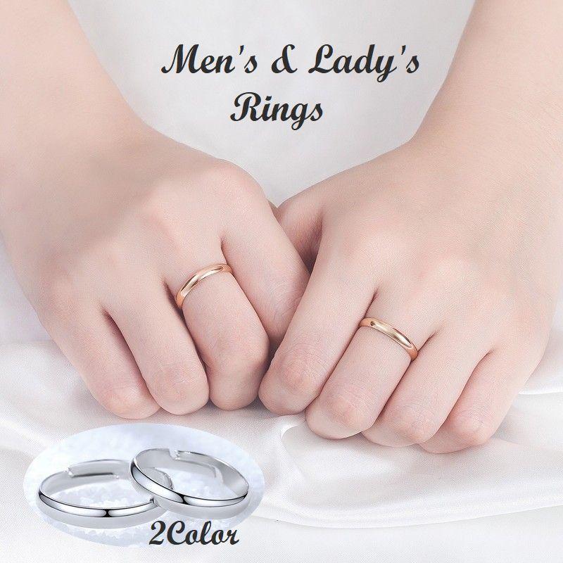 指輪 リング アクセサリー ペアリング 男性用 女性用 メンズ レディース シンプル シルバーカラー ゴールドカラー ローズゴールド シンプル 上品 Acc プラスナオyahoo 店 通販 Yahoo ショッピング