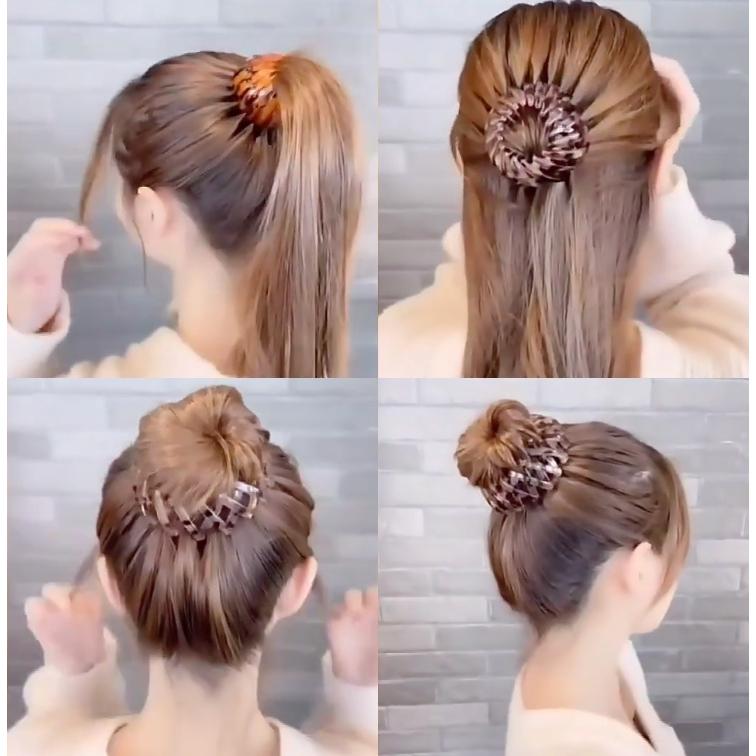 Amazon.co.jp: 8個 マット ポニーテール バックル ヘアクリップ