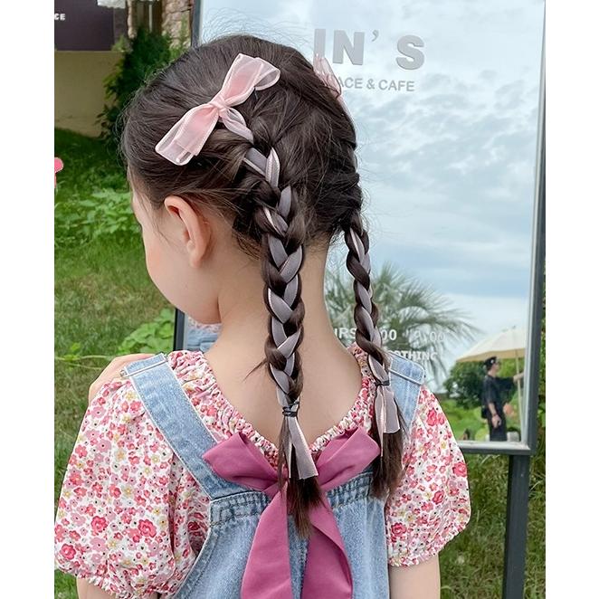 plusnao（プラスナオ） ヘアクリップ 2個セット リボン ロング ヘア