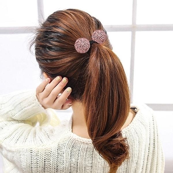 plusnao（プラスナオ） ヘアゴム レディース 球 丸 大玉2個付き 単品