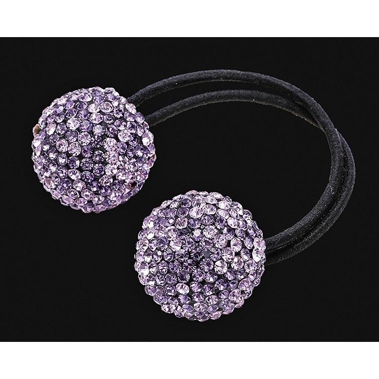 新作ヘアゴム322キラキラストーン付高級合金円柱の形ヘアゴムシンプル