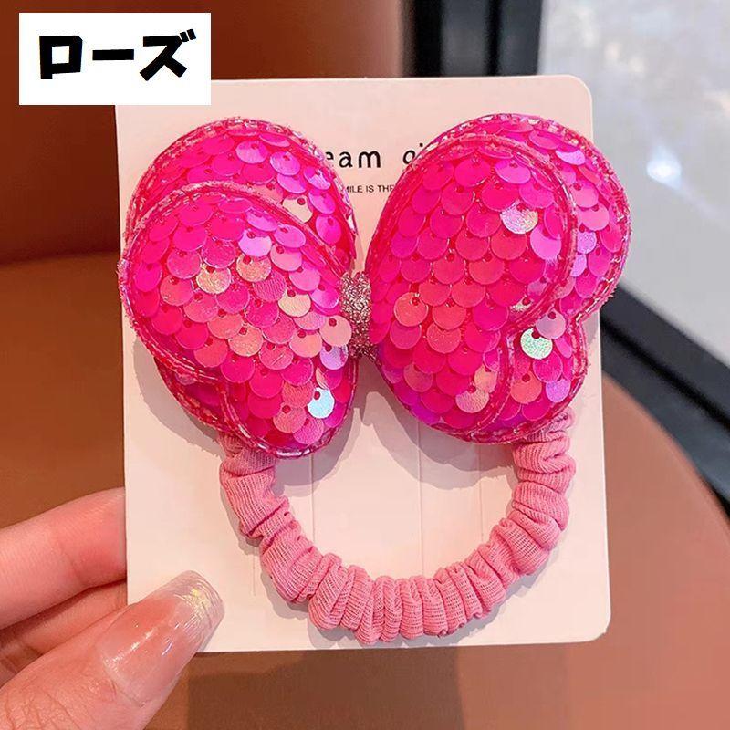 butterfly rose☆キラキラヘアゴム butterfly rose☆キラキラヘアゴム