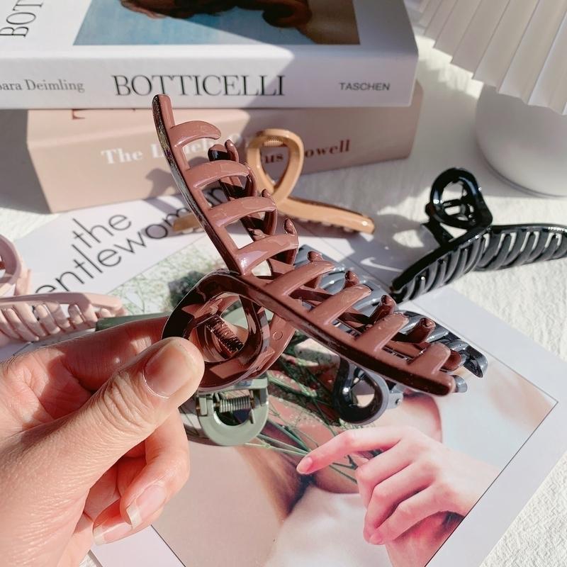 plusnao ヘアクリップ バンスクリップ ワニクリップ レディース