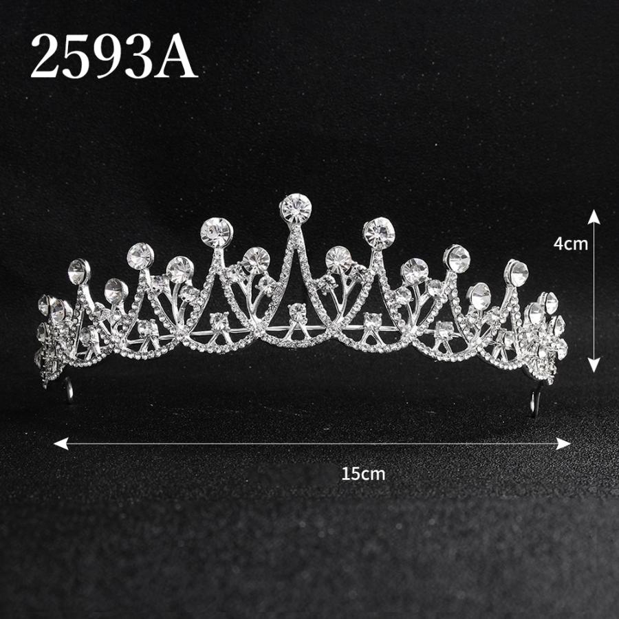ティアラ レディース 女性 ヘアアクセサリー ラインストーン 花嫁 ウェディング 結婚式 ブライダル 披露宴 フェイクパール 華やか キラキラ | plusnao | 03