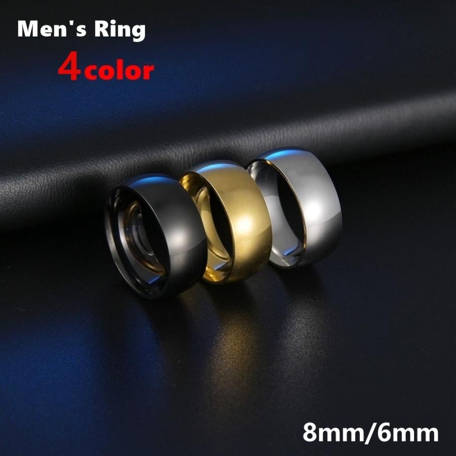 指輪 リング メンズ 男性 アクセサリー ファッション雑貨 小物 無地 シルバーカラー ゴールドカラー ブラック かっこいい クール おしゃれ パンク プラスナオ Paypayモール店 通販 Paypayモール