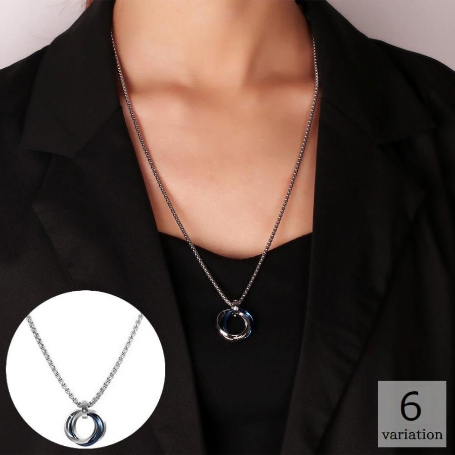 53%OFF!】 テットオム ブラックラインストーン リングネックレス tdh