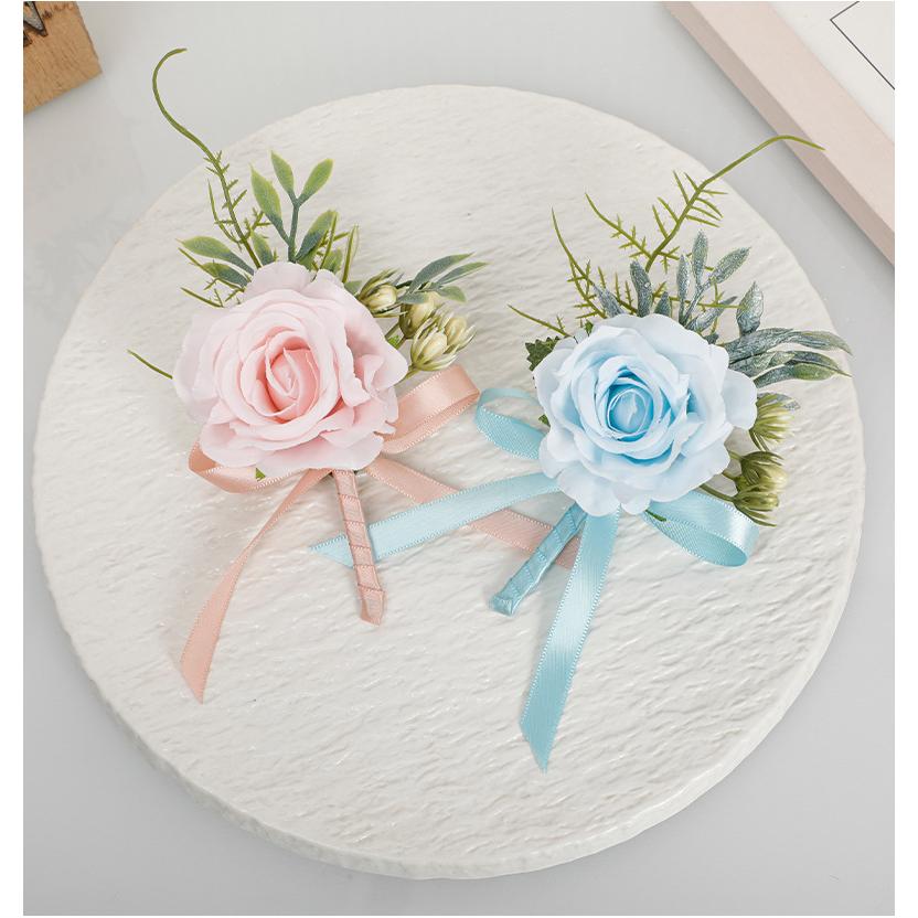 リストブーケ リストコサージュ コサージュ ブローチ アクセサリー ブレスレット リストレット お花 フラワー リボン ウェディング ブライダル 結婚 | plusnao | 05