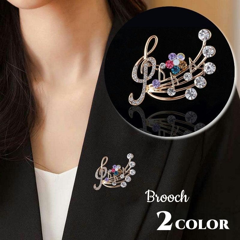 ブローチ ラインストーン 音符 ト音記号 レディース 女性用 五線 音楽 上品 エレガント おしゃれ かわいい プレゼント ギフト 誕生日 記念日 フ Acc 308 プラスナオyahoo 店 通販 Yahoo ショッピング