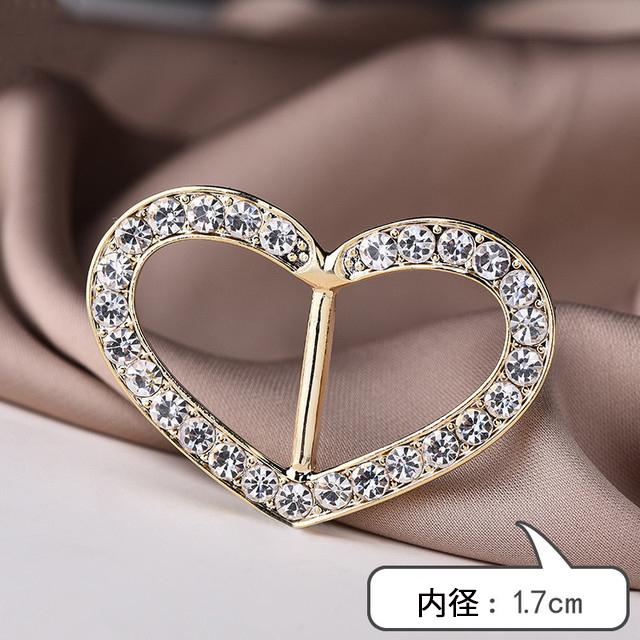 BLUMARINEスカーフ♡ラインストーン留め具付き♡シルク 未使用品 スカーフリング バックル型 スカーフクリップ レディース アクセサリー