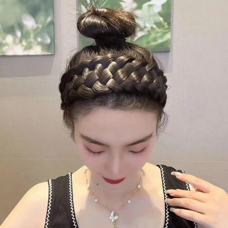 カチューシャ レディース 幅広 ヘアアクセサリー 髪飾り 三つ編み 五つ