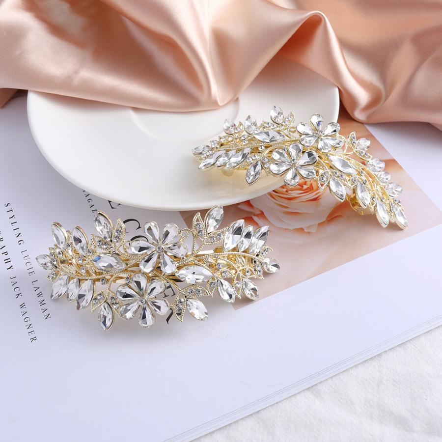 大人可愛い　ミニフラワーラインストーンバレッタ　アセテート(⁠^⁠^⁠) 大人可愛い ミニフラワーラインストーンバレッタ アセテート