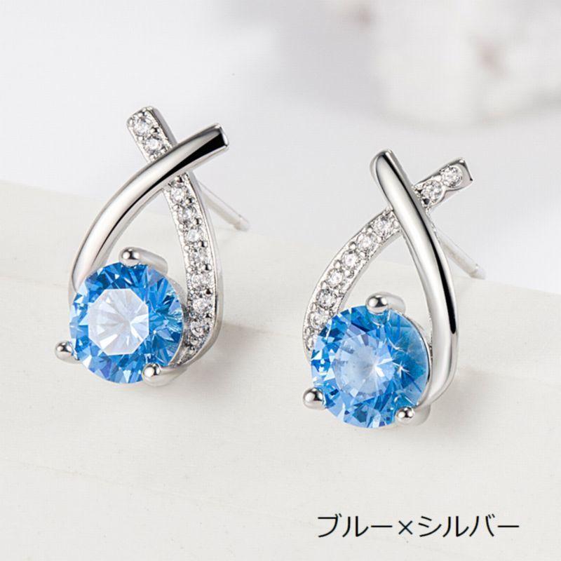 No.282 ドロップビーズとラインストーンのピアス ハンドメイド plusnao ピアス イヤリング 耳飾り アクセサリー レディース