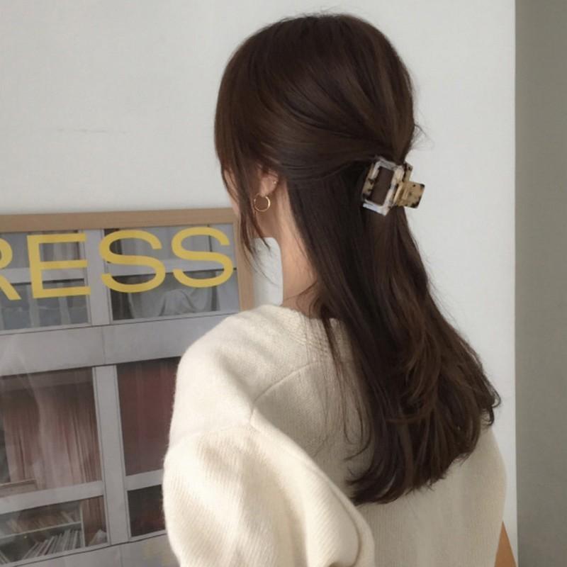 21年レディースファッション福袋特集 ヘアクリップ バンスクリップ 髪留め レディース 女性用 ヘアアクセサリー 髪飾り ヘアアレンジ スクエア 長方形 クリア べっ甲柄 マーブル エレガ Riosmauricio Com