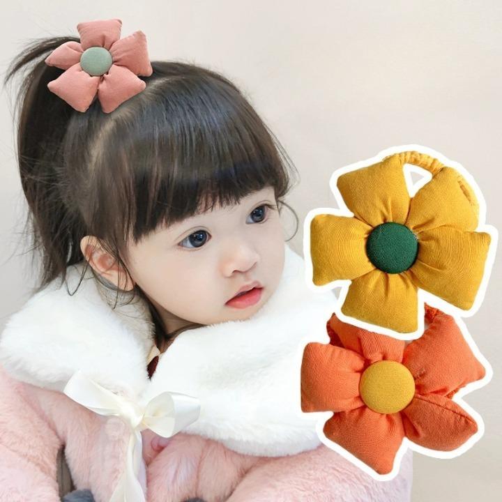 plusnao ヘアゴム キッズ ヘアアクセサリー 髪ゴム フラワー お花 
