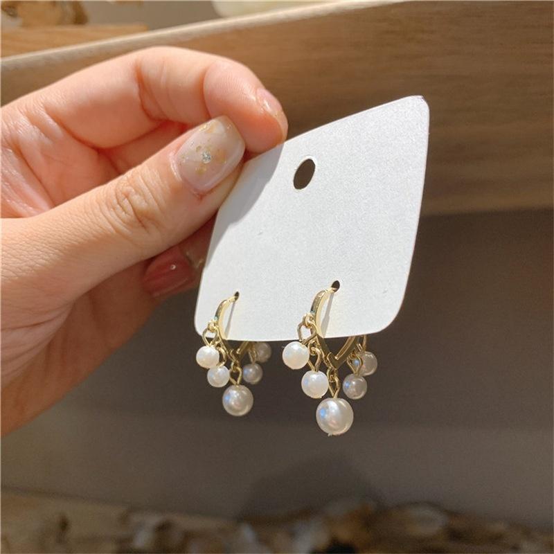 専用ページ なあ*様4/1 雫フープピアスB アボカドホワイトNo.303