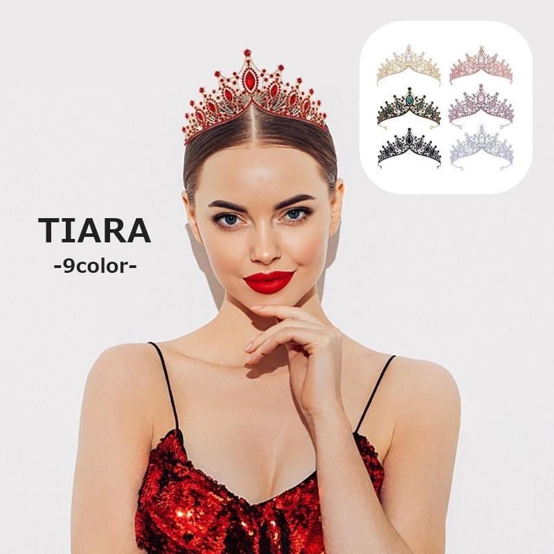 ティアラ 花嫁 ウエディング レディース 女性 ライトストーン 華やか キラキラ 結婚式 ブライダル 披露宴 パーティー 二次会 髪飾り ヘアアクセサ | plusnao