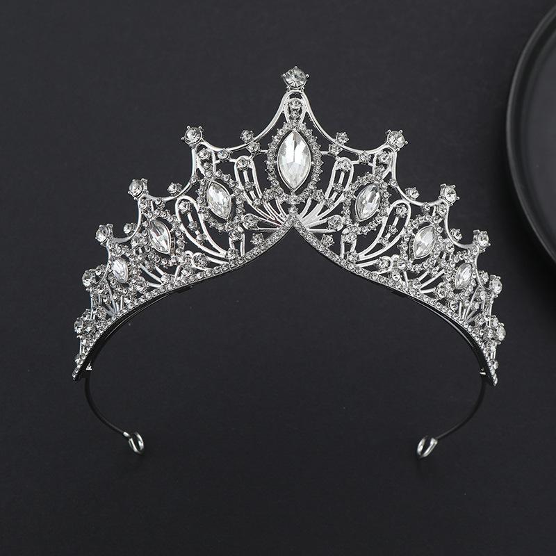 ティアラ 花嫁 ウエディング レディース 女性 ライトストーン 華やか キラキラ 結婚式 ブライダル 披露宴 パーティー 二次会 髪飾り ヘアアクセサ | plusnao | 04