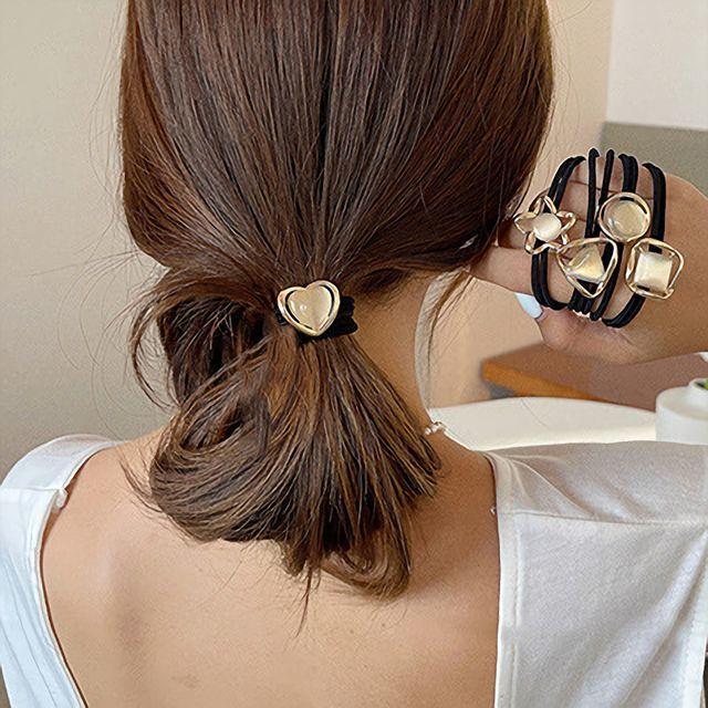 ヘアゴム 髪ゴム レディース 女性用 ヘアアクセサリー 髪飾り 髪留め おしゃれ 可愛い シンプル 3連 ストーン ハート 星 三角形 四角形 円形 プラスナオ Paypayモール店 通販 Paypayモール