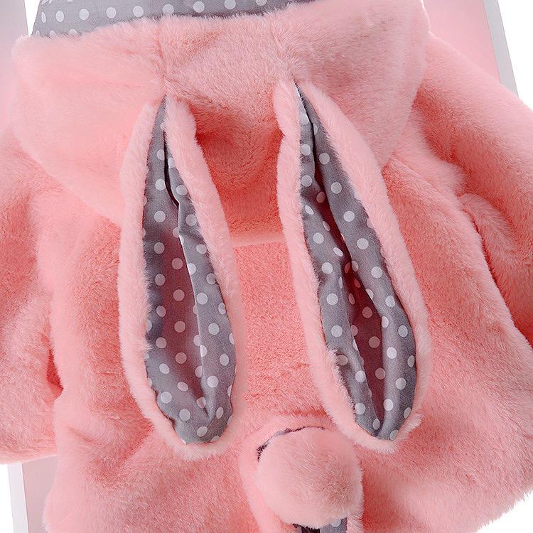 ベイビー　うさみみ　うさくみゃちゃん　ケープ　黒　ファー　ポンチョ フードレース ベイビー うさみみ うさくみゃちゃん ケープ 黒 ファー ポンチョ