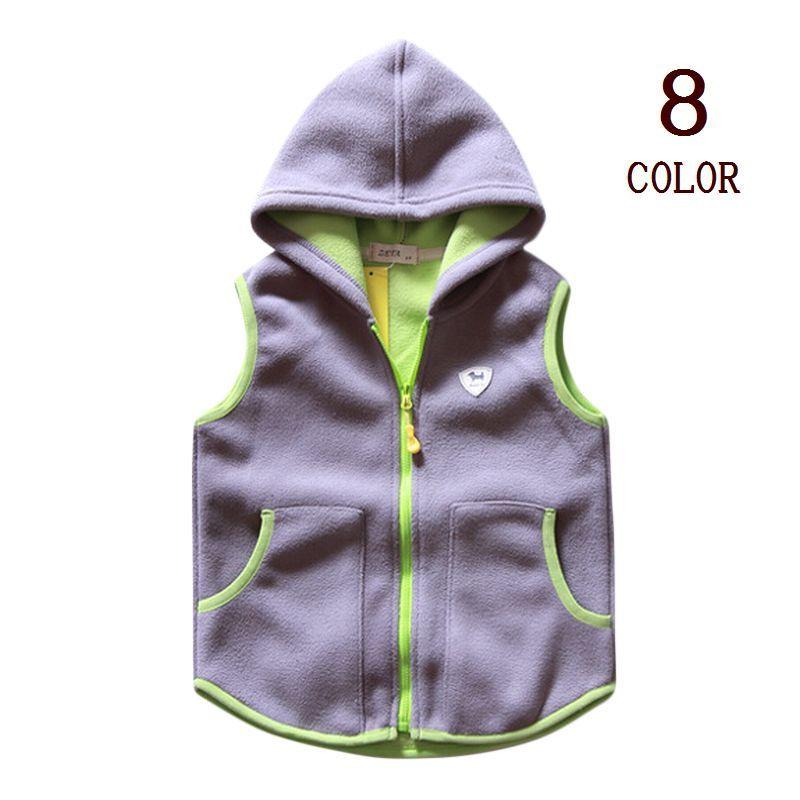 子供用ジップアップパーカー フリースパーカー 袖なし パーカー フード付き ジッパー ファスナー チャック ベスト パイピング加工 刺繍入り ポケット プラスナオ Paypayモール店 通販 Paypayモール