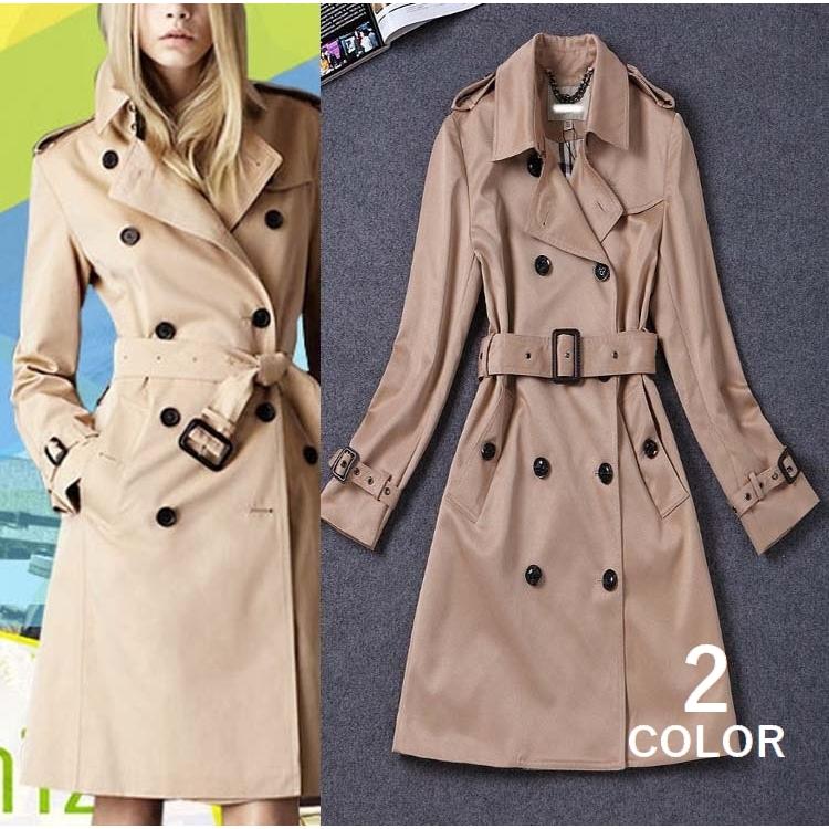 新着商品 スプリングコート トレンチコート ハーフコート ひざ丈 スタンダード 長袖 ダブル シンプル 無地 レディース アウター 春秋 ウエストベルト付き ス 期間限定特価 Www Doctor Plan Com