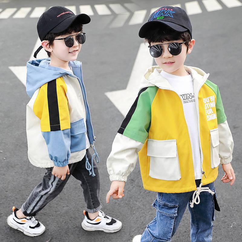 新生活 ブルゾン ジャンバー ジャケット キッズ 男の子 女の子 長袖 前ファスナー フード付き ポケット付き 裾ゴム おしゃれ 子供服 カジュアル 格好いい Coppelia Evenement Fr