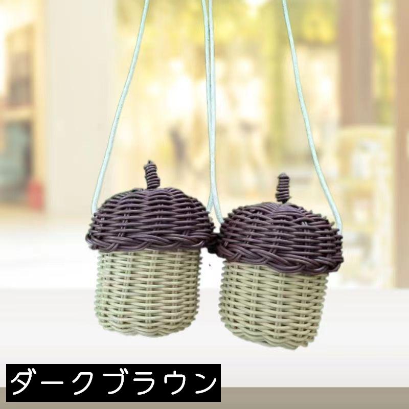 どんぐり ポシェット 単品 秋 ミニショルダーバッグ キッズ 子供 