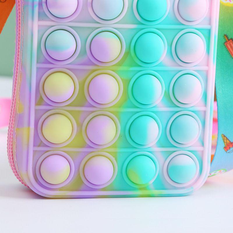 ポシェット ミニショルダーバッグ ポーチ キッズ 女の子 子供 プッシュポップ ポップイット バブル ソフトクリーム カラフル | plusnao | 04