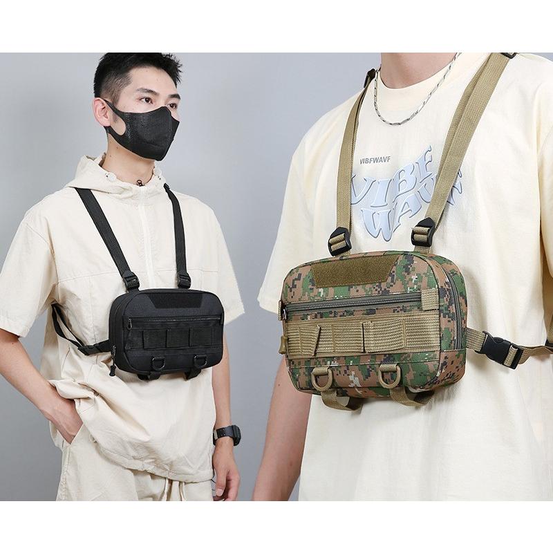 ★【新品未使用】本革レザー製 ボディバッグ ウエストバッグ チェストバッグ 本革製チェストバッグ、牛革製ウエストバッグ（複数のポケット付き
