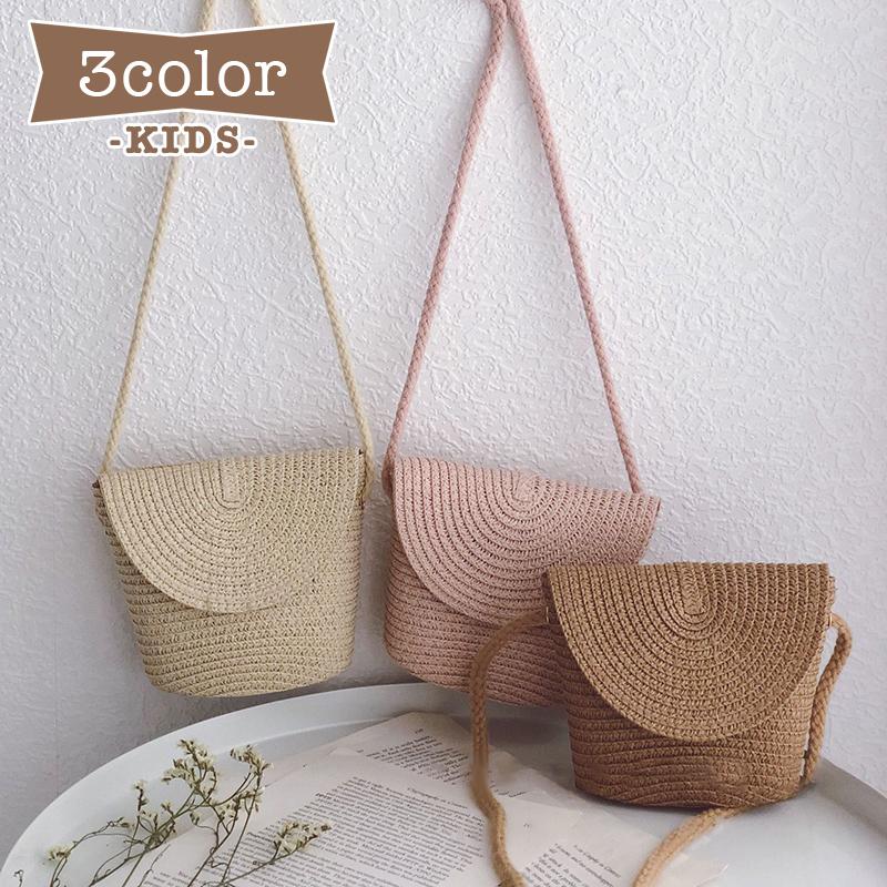 超目玉 ショルダーバッグ 子供用 キッズ 女の子 男の子 カゴバッグ かばん ポシェット 肩掛け 斜めがけ