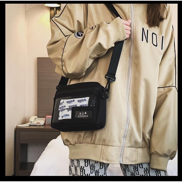 plusnao（プラスナオ） ショルダーバッグ クリアポケット 男女兼用