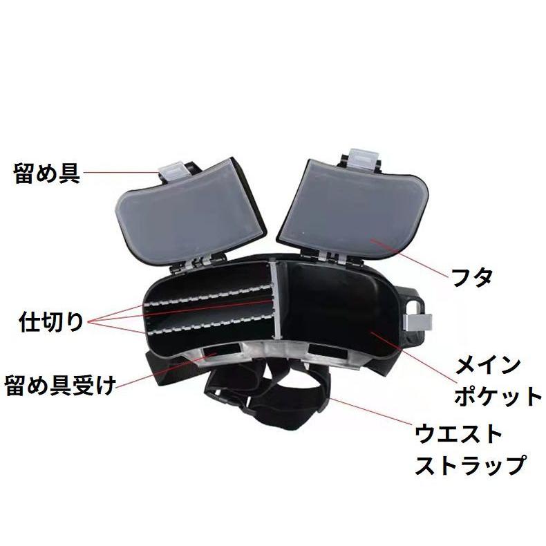 タックルボックス フィッシングバッグ ルアーケース ウエストバッグ