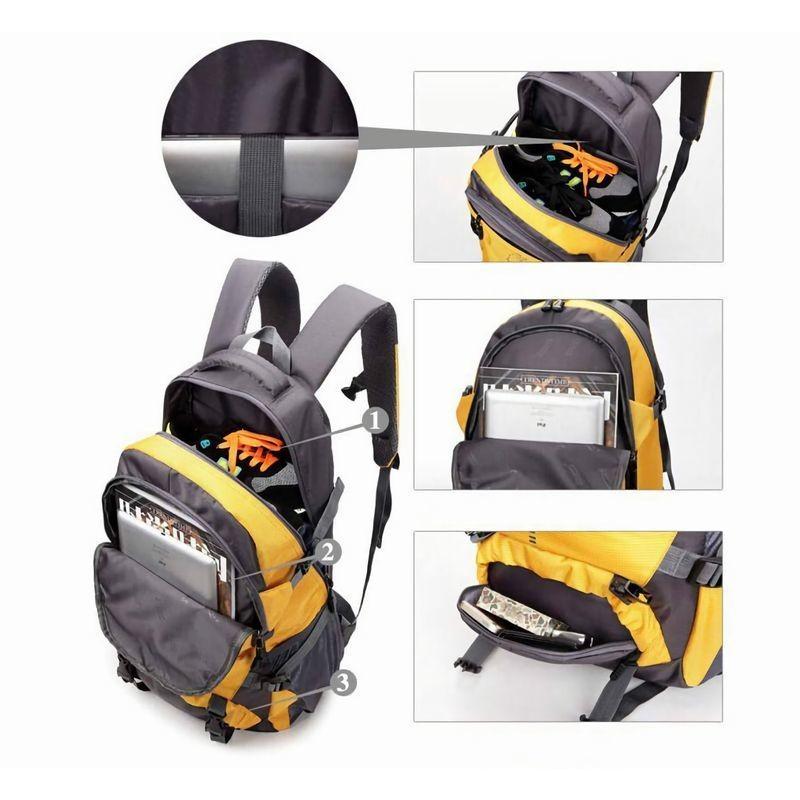 バックパック リュックサック バッグ レディース メンズ 登山 大容量 大型 45l 黄 黒 収納ポケット 防水 多機能 腰ベルト アウトドア 防災 プラスナオ Paypayモール店 通販 Paypayモール