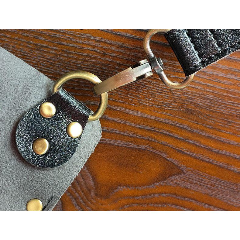 手染めネイビーのコンパクトシザーケース 手染めネイビーの蓋付きコンパクトシザーケース