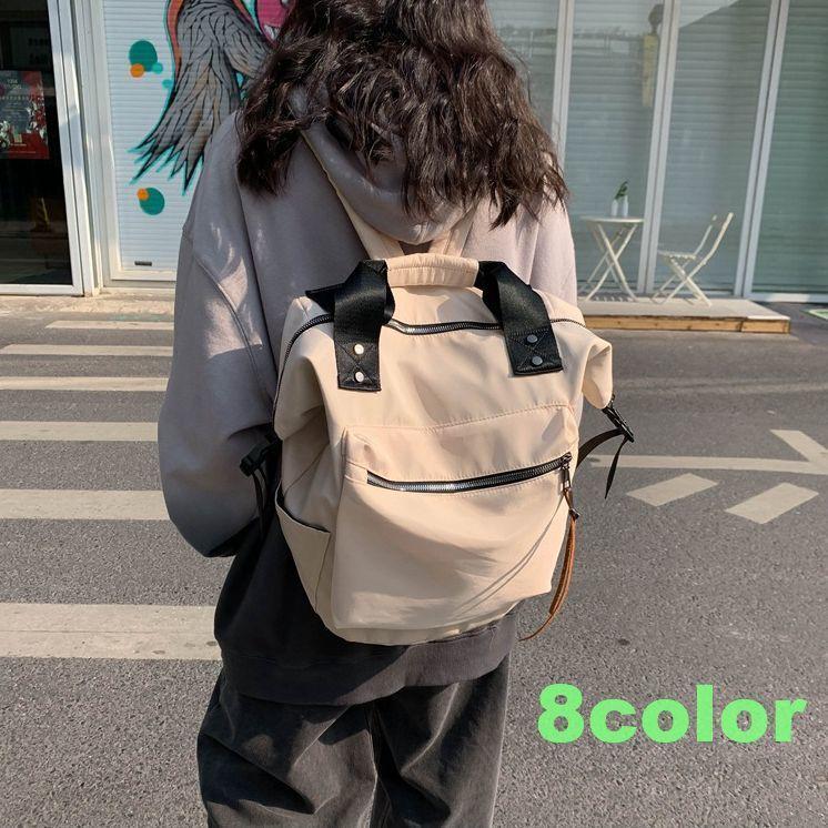 リュック カバン デイパック レディース 女性用 カジュアル 2way ハンドバッグ カジュアル 無地 おしゃれ 収納 サイドポケット 背面ポケット Bag プラスナオyahoo 店 通販 Yahoo ショッピング