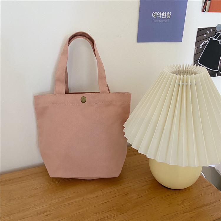 ミニトートバッグ ハンドバッグ バッグインバッグ レディース 女性 鞄 カバン コンパクト 小さめ ボタン付き スナップボタン キャンバス地 帆布 無|plusnao|05