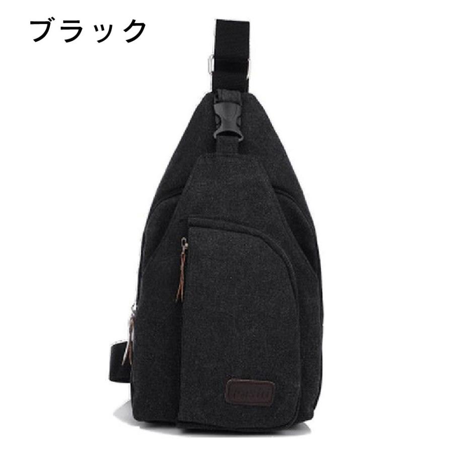 ボディバッグ メンズ レディース キャンバス カジュアル 軽量 大容量