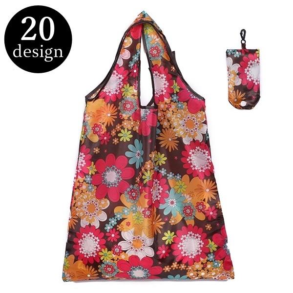 エコバッグ ショッピングバッグ カバン 鞄 かばん バッグ コンパクト 折りたたみ 買い物 ショッピング 買い物袋 レジ袋 便利 フラワー 花柄 お花 大人気商品